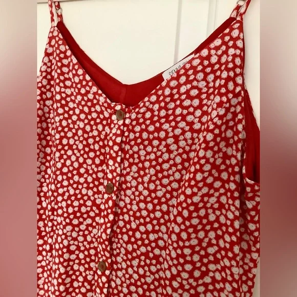 Red Floral Women's Dress - M - Picture 2 of 6